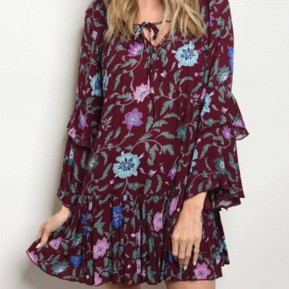 Tunic Dress Long Sleeve NWOT Shoulder off